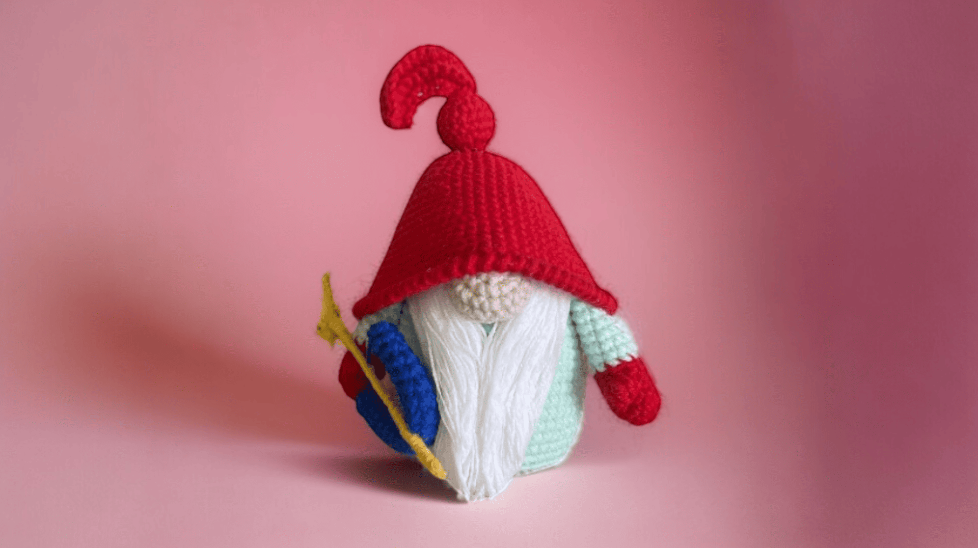 Sagittarius Zodiac Gnome (Availability Status: Ready to Ship, Color Styles: Bright / Rainbow (Vibrant red, electric blue, lime green, bold yellow...), Size: Medium (7–9” / 18–23 cm))